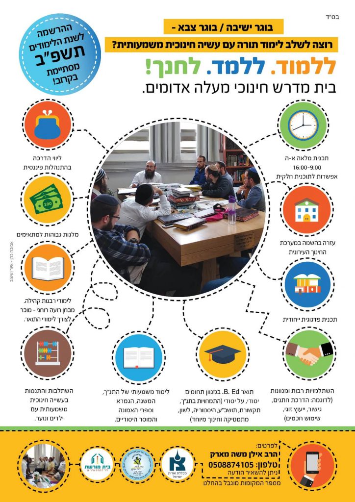 פלייר הרשמה בית מדרש
